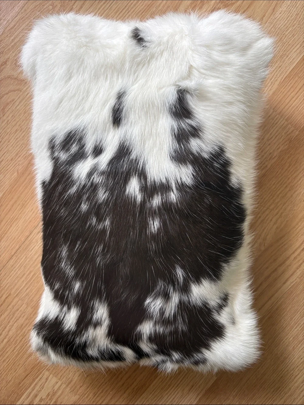 Rabbit fur pillow
